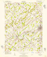 Doylestown Pennsylvania Historical topographic map, 1:24000 scale, 7.5 X 7.5 Minute, Year 1953