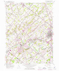 Doylestown Pennsylvania Historical topographic map, 1:24000 scale, 7.5 X 7.5 Minute, Year 1953
