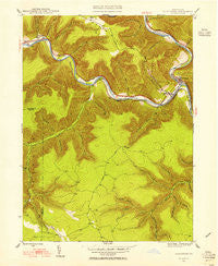 Driftwood Pennsylvania Historical topographic map, 1:24000 scale, 7.5 X 7.5 Minute, Year 1945