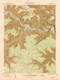 Driftwood Pennsylvania Historical topographic map, 1:24000 scale, 7.5 X 7.5 Minute, Year 1947