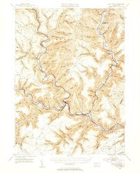 Driftwood Pennsylvania Historical topographic map, 1:62500 scale, 15 X 15 Minute, Year 1945