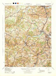 Du Bois Pennsylvania Historical topographic map, 1:62500 scale, 15 X 15 Minute, Year 1944