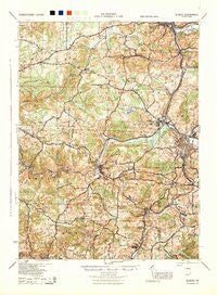 Du Bois Pennsylvania Historical topographic map, 1:62500 scale, 15 X 15 Minute, Year 1944