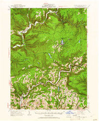 Eagles Mere Pennsylvania Historical topographic map, 1:62500 scale, 15 X 15 Minute, Year 1953