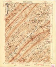 East Waterford Pennsylvania Historical topographic map, 1:62500 scale, 15 X 15 Minute, Year 1941