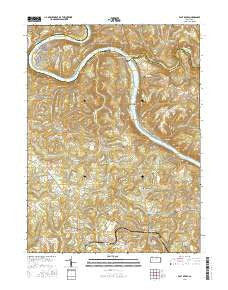 East Brady Pennsylvania Current topographic map, 1:24000 scale, 7.5 X 7.5 Minute, Year 2016