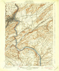 Easton Pennsylvania Historical topographic map, 1:62500 scale, 15 X 15 Minute, Year 1932