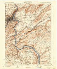 Easton Pennsylvania Historical topographic map, 1:62500 scale, 15 X 15 Minute, Year 1932
