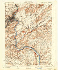 Easton Pennsylvania Historical topographic map, 1:62500 scale, 15 X 15 Minute, Year 1932