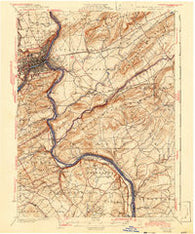 Easton Pennsylvania Historical topographic map, 1:62500 scale, 15 X 15 Minute, Year 1932