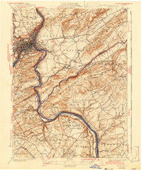 Easton Pennsylvania Historical topographic map, 1:62500 scale, 15 X 15 Minute, Year 1932