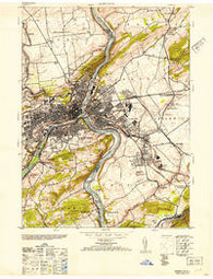 Easton Pennsylvania Historical topographic map, 1:24000 scale, 7.5 X 7.5 Minute, Year 1953