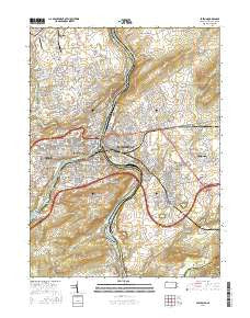 Easton Pennsylvania Current topographic map, 1:24000 scale, 7.5 X 7.5 Minute, Year 2016