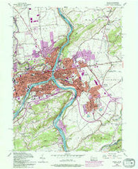 Easton Pennsylvania Historical topographic map, 1:24000 scale, 7.5 X 7.5 Minute, Year 1956