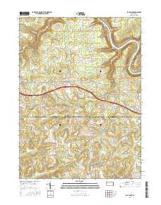 Eau Claire Pennsylvania Current topographic map, 1:24000 scale, 7.5 X 7.5 Minute, Year 2016