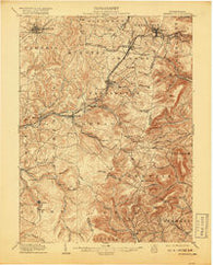 Ebensburg Pennsylvania Historical topographic map, 1:62500 scale, 15 X 15 Minute, Year 1904