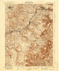 Ebensburg Pennsylvania Historical topographic map, 1:62500 scale, 15 X 15 Minute, Year 1904