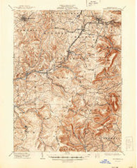 Ebensburg Pennsylvania Historical topographic map, 1:62500 scale, 15 X 15 Minute, Year 1904