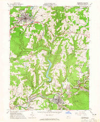 Ebensburg Pennsylvania Historical topographic map, 1:24000 scale, 7.5 X 7.5 Minute, Year 1963