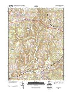 Ebensburg Pennsylvania Historical topographic map, 1:24000 scale, 7.5 X 7.5 Minute, Year 2013