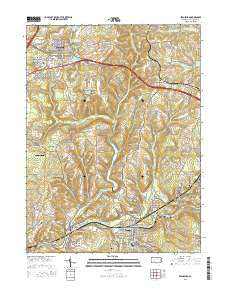 Ebensburg Pennsylvania Current topographic map, 1:24000 scale, 7.5 X 7.5 Minute, Year 2016