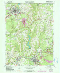 Ebensburg Pennsylvania Historical topographic map, 1:24000 scale, 7.5 X 7.5 Minute, Year 1963