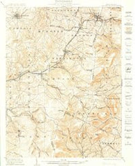 Ebensburg Pennsylvania Historical topographic map, 1:62500 scale, 15 X 15 Minute, Year 1904