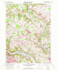 Edinburg Pennsylvania Historical topographic map, 1:24000 scale, 7.5 X 7.5 Minute, Year 1958