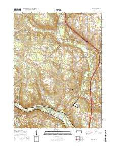 Edinburg Pennsylvania Current topographic map, 1:24000 scale, 7.5 X 7.5 Minute, Year 2016