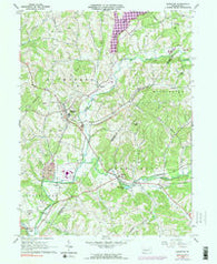 Elderton Pennsylvania Historical topographic map, 1:24000 scale, 7.5 X 7.5 Minute, Year 1964