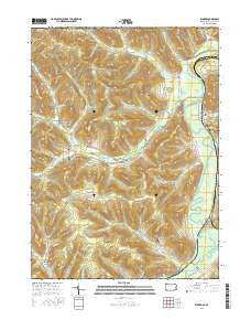 Eldred Pennsylvania Current topographic map, 1:24000 scale, 7.5 X 7.5 Minute, Year 2016