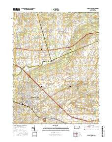 Elizabethtown Pennsylvania Current topographic map, 1:24000 scale, 7.5 X 7.5 Minute, Year 2016