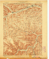 Elkland Pennsylvania Historical topographic map, 1:62500 scale, 15 X 15 Minute, Year 1900