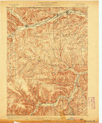 Elkland Pennsylvania Historical topographic map, 1:62500 scale, 15 X 15 Minute, Year 1900