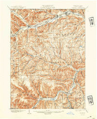 Elkland Pennsylvania Historical topographic map, 1:62500 scale, 15 X 15 Minute, Year 1900