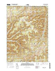 Ellisburg Pennsylvania Current topographic map, 1:24000 scale, 7.5 X 7.5 Minute, Year 2016