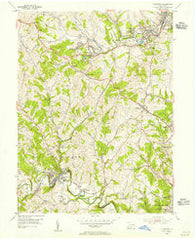 Ellsworth Pennsylvania Historical topographic map, 1:24000 scale, 7.5 X 7.5 Minute, Year 1954