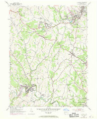 Ellsworth Pennsylvania Historical topographic map, 1:24000 scale, 7.5 X 7.5 Minute, Year 1954