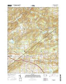 Elverson Pennsylvania Current topographic map, 1:24000 scale, 7.5 X 7.5 Minute, Year 2016