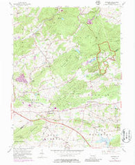 Elverson Pennsylvania Historical topographic map, 1:24000 scale, 7.5 X 7.5 Minute, Year 1956
