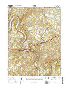Emlenton Pennsylvania Current topographic map, 1:24000 scale, 7.5 X 7.5 Minute, Year 2016