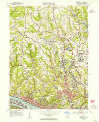 Emsworth Pennsylvania Historical topographic map, 1:24000 scale, 7.5 X 7.5 Minute, Year 1953