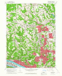 Emsworth Pennsylvania Historical topographic map, 1:24000 scale, 7.5 X 7.5 Minute, Year 1960