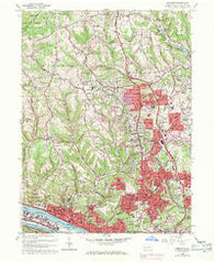 Emsworth Pennsylvania Historical topographic map, 1:24000 scale, 7.5 X 7.5 Minute, Year 1960