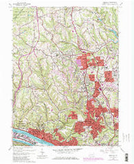 Emsworth Pennsylvania Historical topographic map, 1:24000 scale, 7.5 X 7.5 Minute, Year 1960