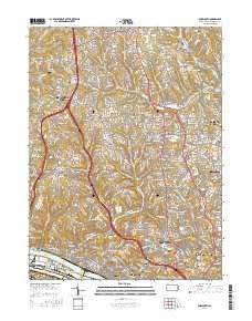 Emsworth Pennsylvania Current topographic map, 1:24000 scale, 7.5 X 7.5 Minute, Year 2016