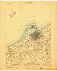 Erie Pennsylvania Historical topographic map, 1:62500 scale, 15 X 15 Minute, Year 1900