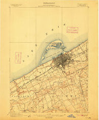 Erie Pennsylvania Historical topographic map, 1:62500 scale, 15 X 15 Minute, Year 1900