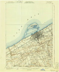 Erie Pennsylvania Historical topographic map, 1:62500 scale, 15 X 15 Minute, Year 1900