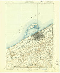 Erie Pennsylvania Historical topographic map, 1:62500 scale, 15 X 15 Minute, Year 1900